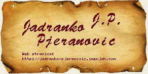 Jadranko Pjeranović vizit kartica
